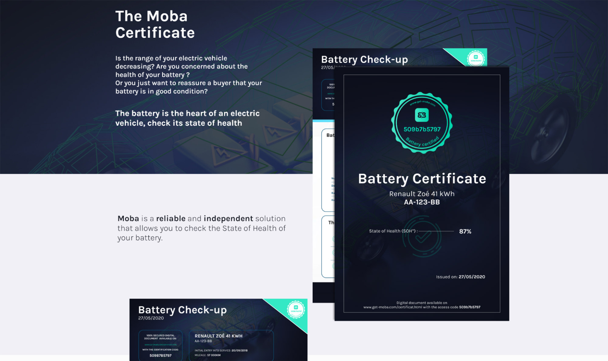 pil sağlığının kanıtı için moba sertifikası