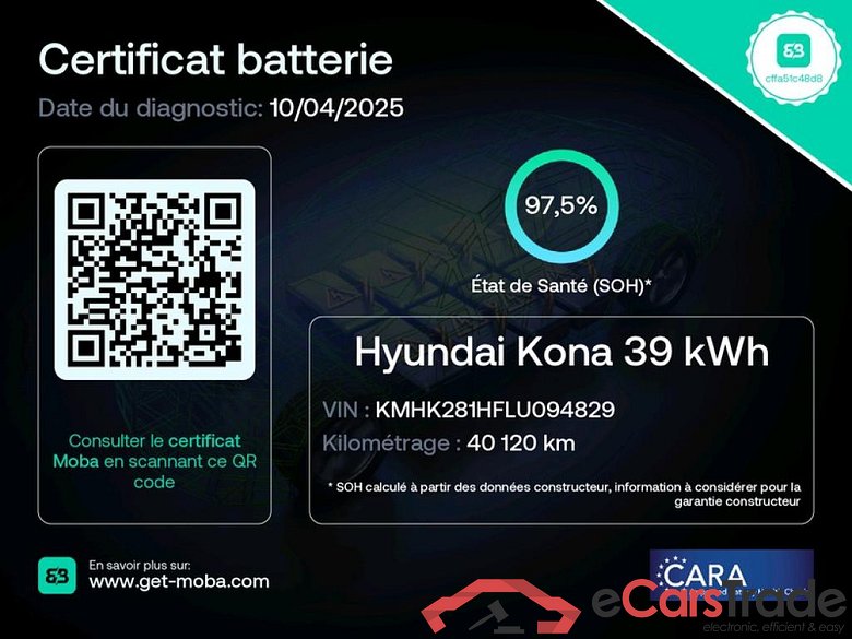 Hyundai ELECTRIQUE 39 kWh 136 ch Intuitive HYUNDAI Kona / 2017 / 5P / SUV ELECTRIQUE 39 kWh 136 ch Intuitive #2