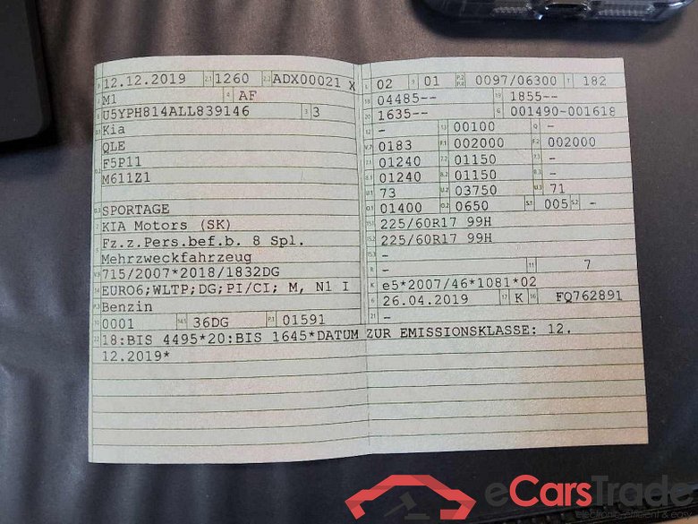 Kia Sportage (QL)(2016->) DE - SUV5 1.6 GDI EU6d-T, Vision 2WD (EURO 6d-TEMP), (Facelift) 2018 - 2020 #2