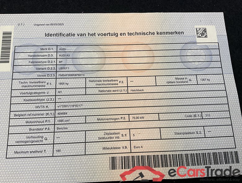 AUDI A3 Sportback SP.B.ATTR 1.6L 102 CVPK 5V #4