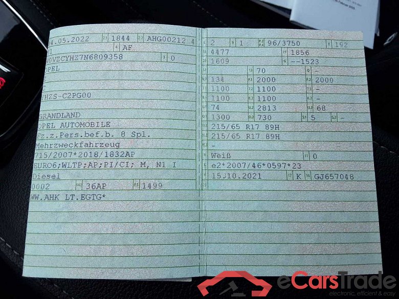 Opel Grandland (X)(2017->) DE - SUV5 1.5 D EU6d, GS Line (EURO 6d), (Facelift) 2021 - 2022 #3