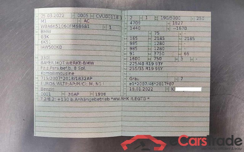 BMW Baureihe 3 Touring (G21)(06.2019->) DE - Kb5 330 i EU6d, M Sport (EURO 6d)(OPF), 2020 - 2022 #4