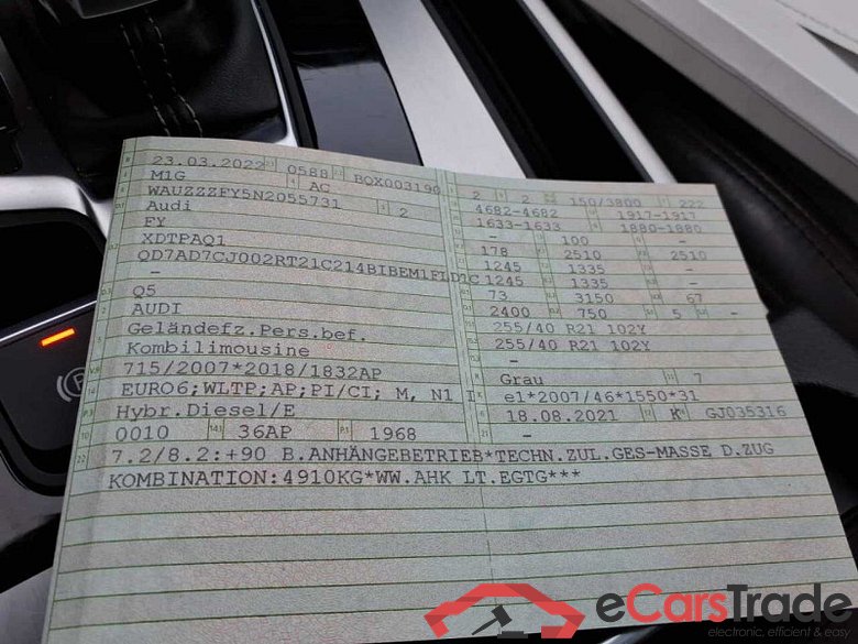 Audi Q5 (FYG)(06.2020->) DE - SUV5 40 2.0 TDI quattro EU6d, S line (EURO 6d), (Facelift) 2020 - 2024 #5