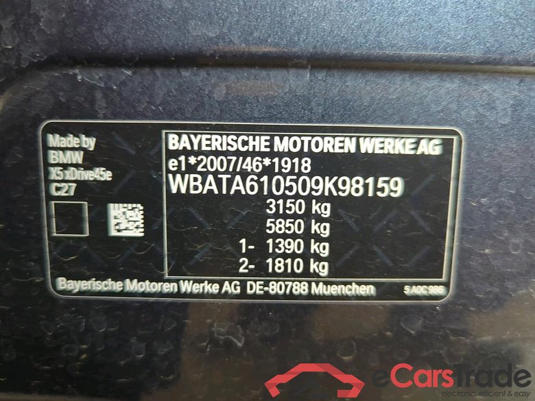 Baureihe X5 xDrive 45 e 3.0 290KW AT8 E6d #4