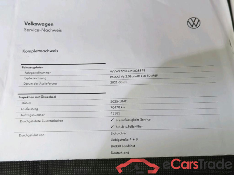 Passat Variant Business 2.0 TDI 110KW MT6 E6d #6